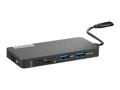 Preview: Lenovo USB-C 7-in-1 Hub - Dockingstation - USB-C - hinten