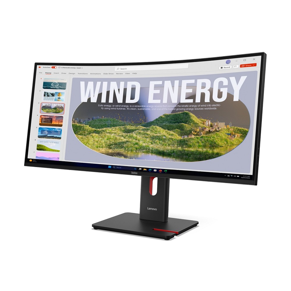 Lenovo ThinkVision T34WD-40 - LED-Monitor - gebogen - 86.4 c links