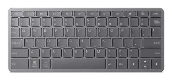 Lenovo Multi-Device Wireless Keyboard USB Typ-C Gr