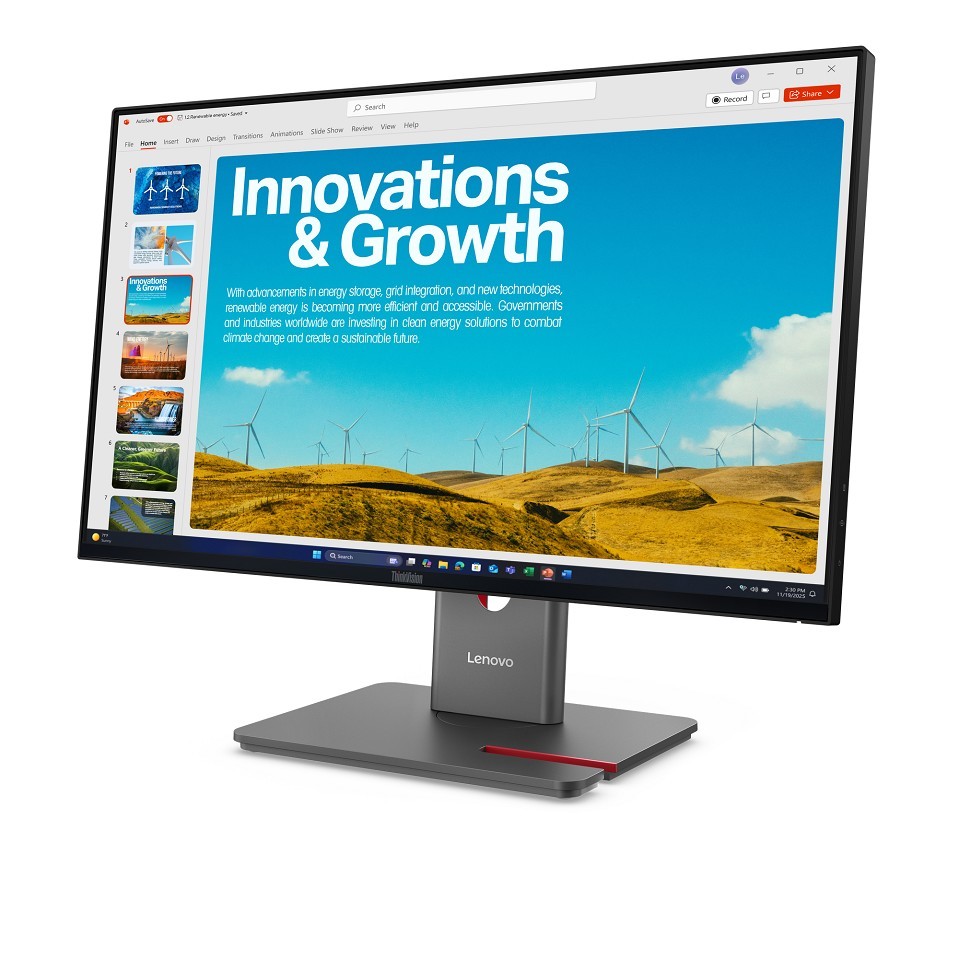 Lenovo ThinkVision P24QD-40 LED display 60,5 cm (2 hinten