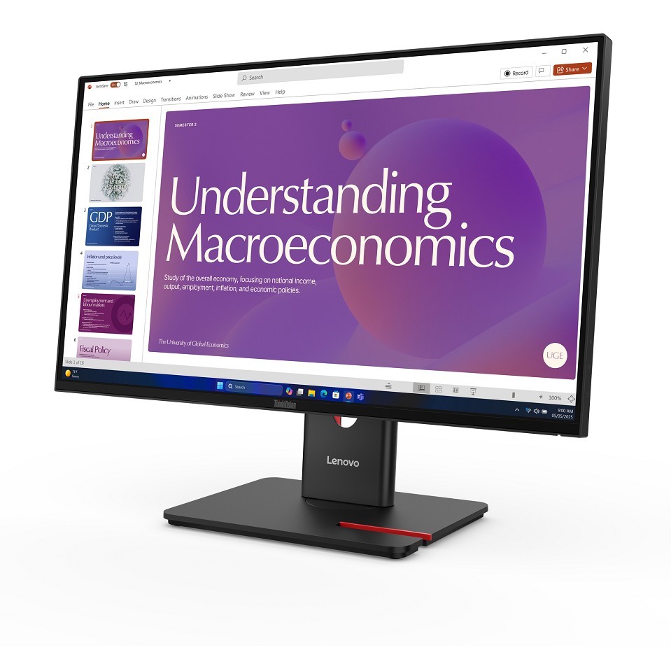 Lenovo ThinkVision T24D-40 LED display 60,5 cm (23 hinten