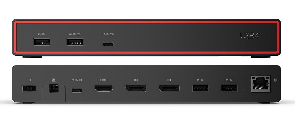 Lenovo ThinkPad USB4 Dock 5000 - Germany hinten