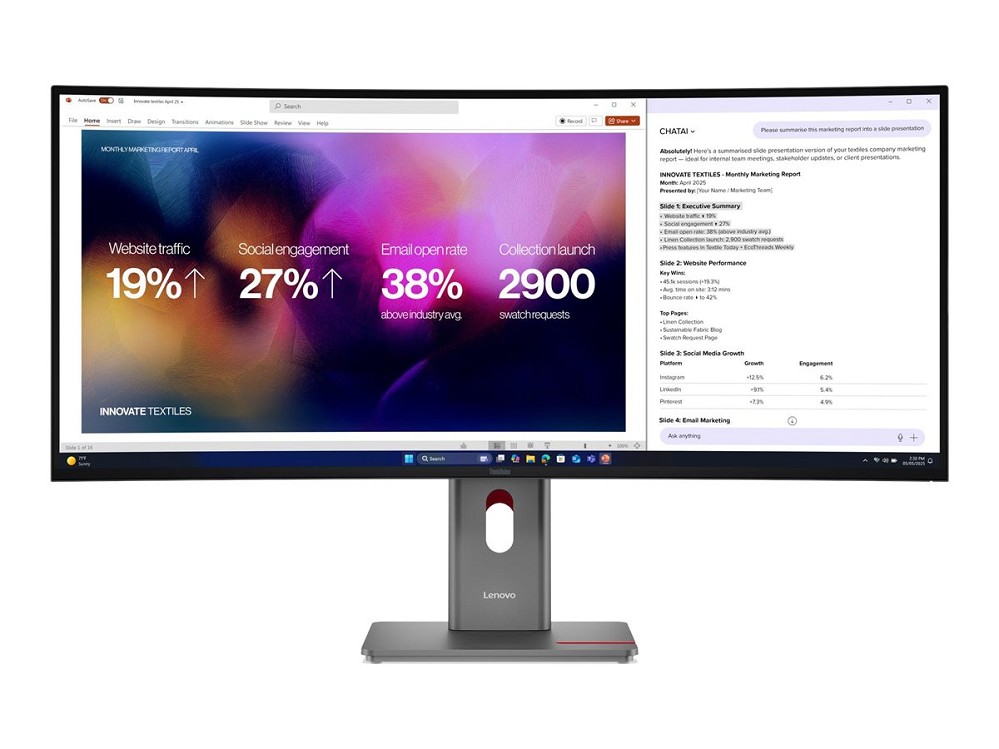 Lenovo ThinkVision P40WD-40 - LED-Monitor - geboge