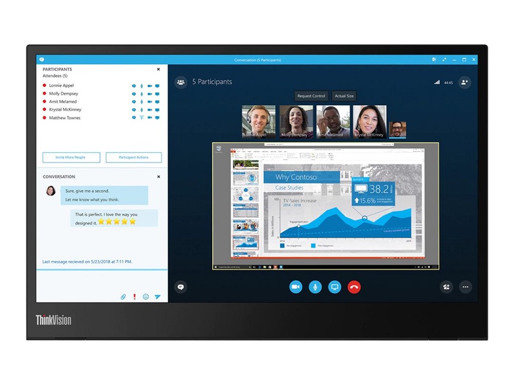 Lenovo ThinkVision M14 (2019), 14" *Open Box* rechts
