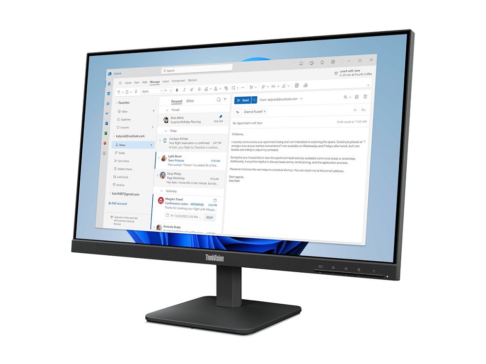 Lenovo ThinkVision S24-4e - LED-Monitor - 61 cm (2 oben