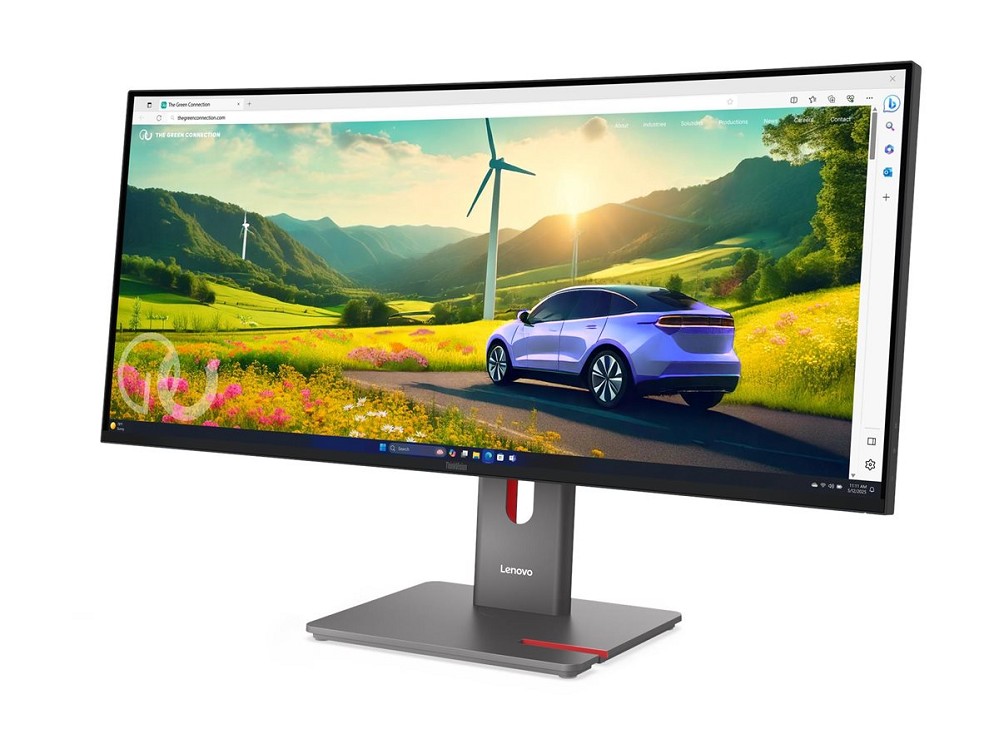 Lenovo ThinkVision P34WD-40 - LED-Monitor - geboge hinten