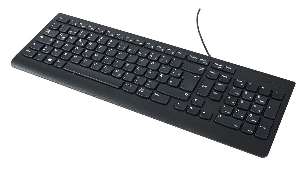 Lenovo Calliope Gen2 USB PC Tastatur Slim Tasten Deutsch Schwarz  524
