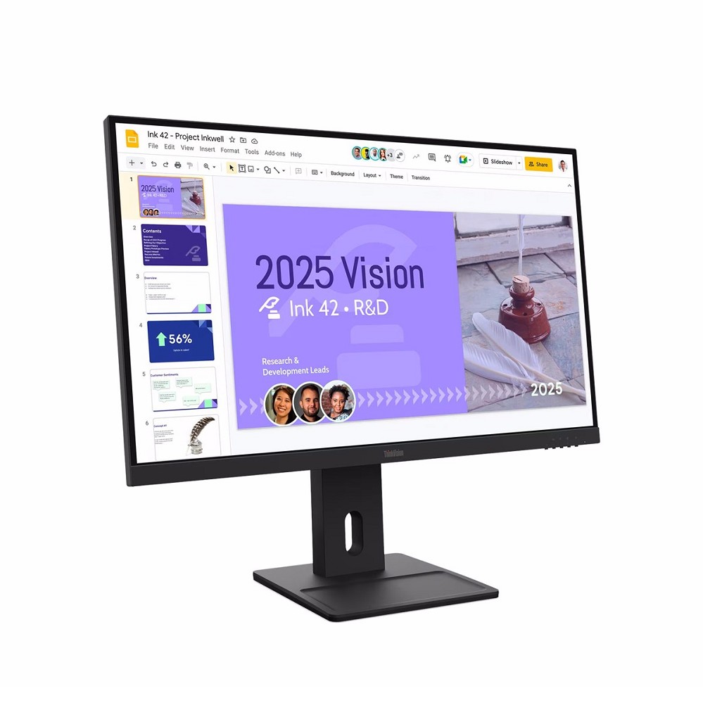 Lenovo ThinkVision E27q-40 – 27", QHD IPS, 100 Hz, hinten